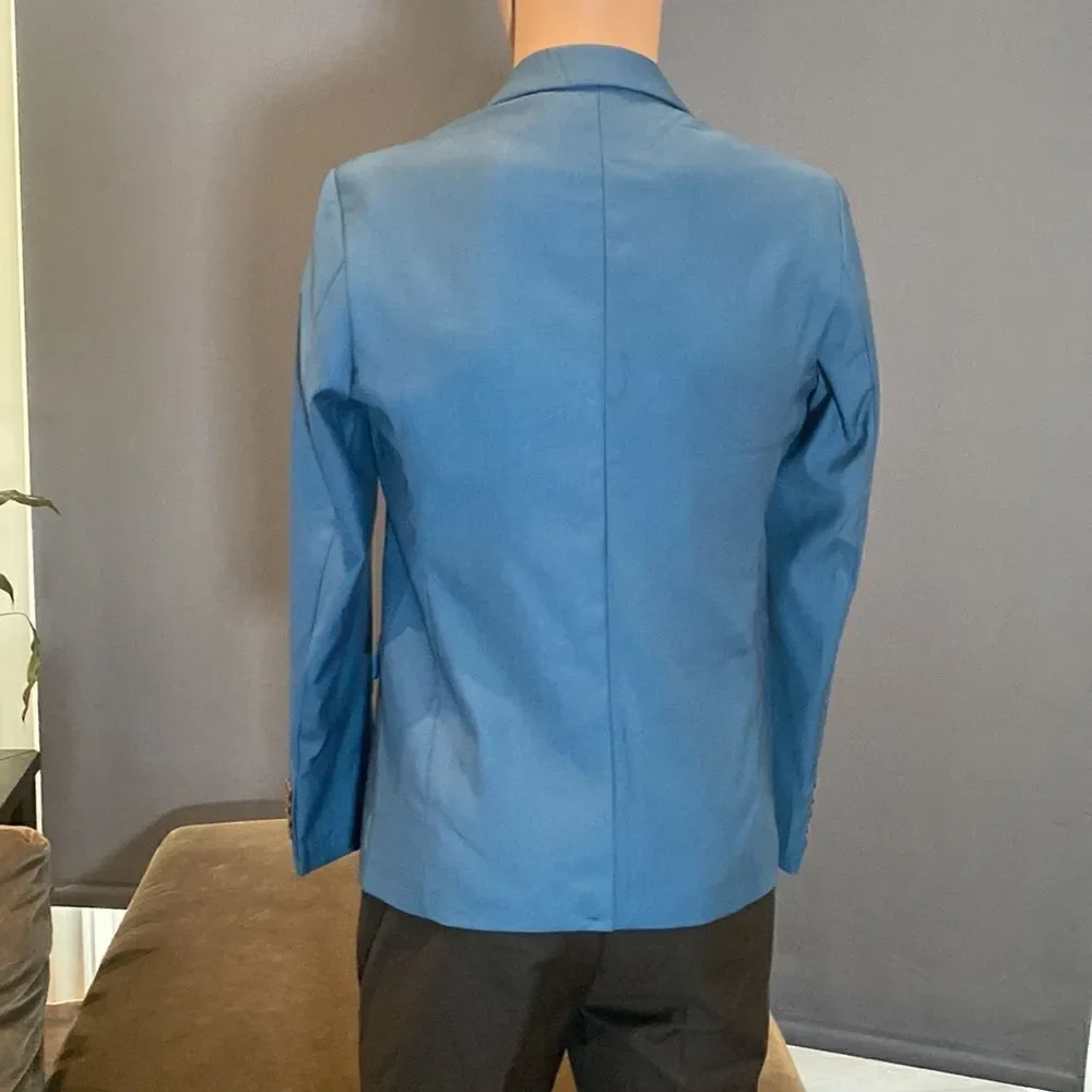 Men’s Suit Jacket Blazer Slim Fit One Button Closure Single Breasted Size 30 NWT